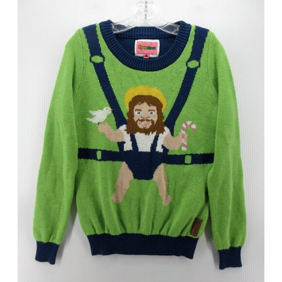 Tipsy Elves Sweater Medium Baby Jesus Ugly Christmas Holiday Pullover - Picture 1 of 11